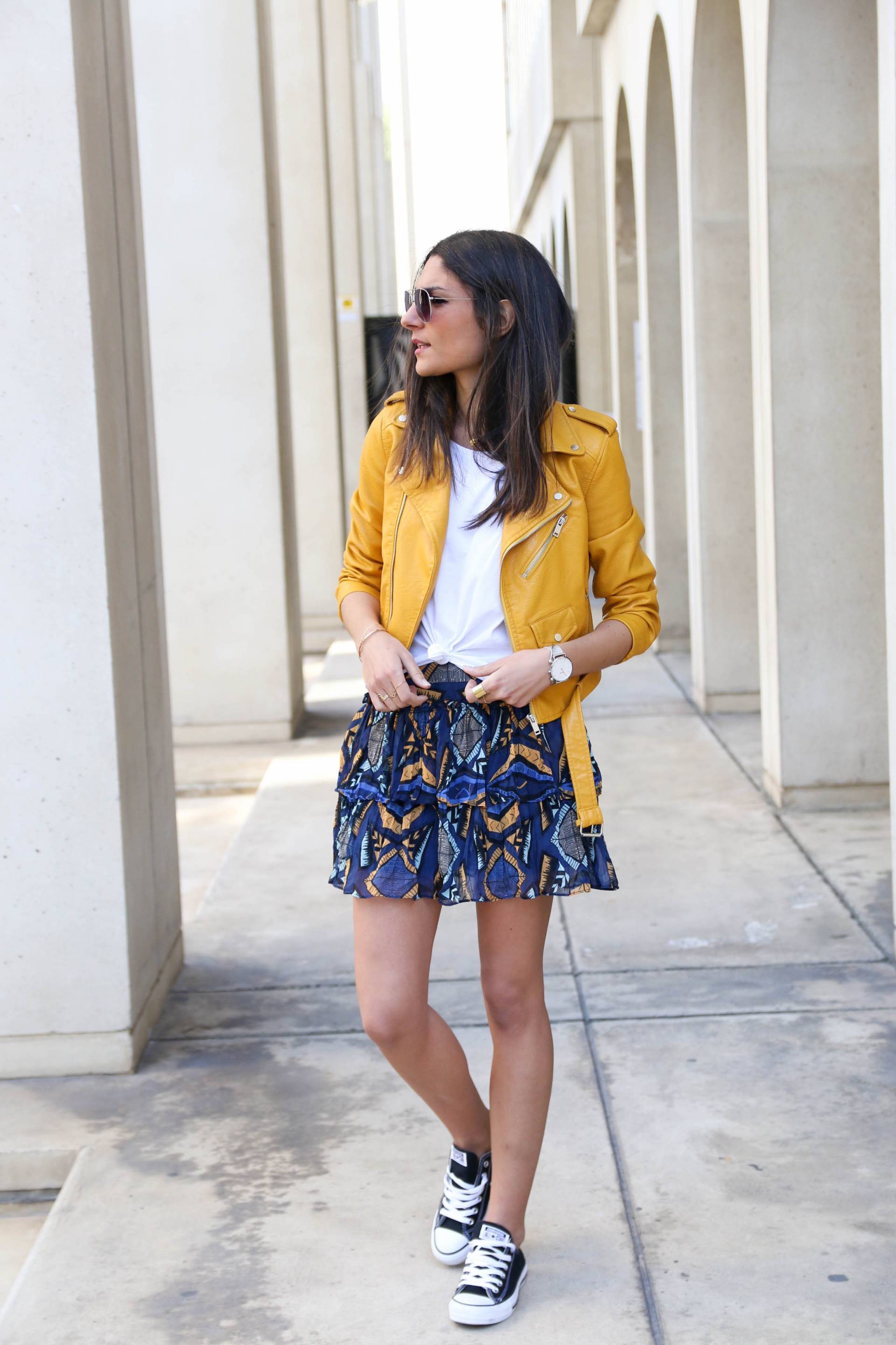 Jupe jaune shop moutarde zara