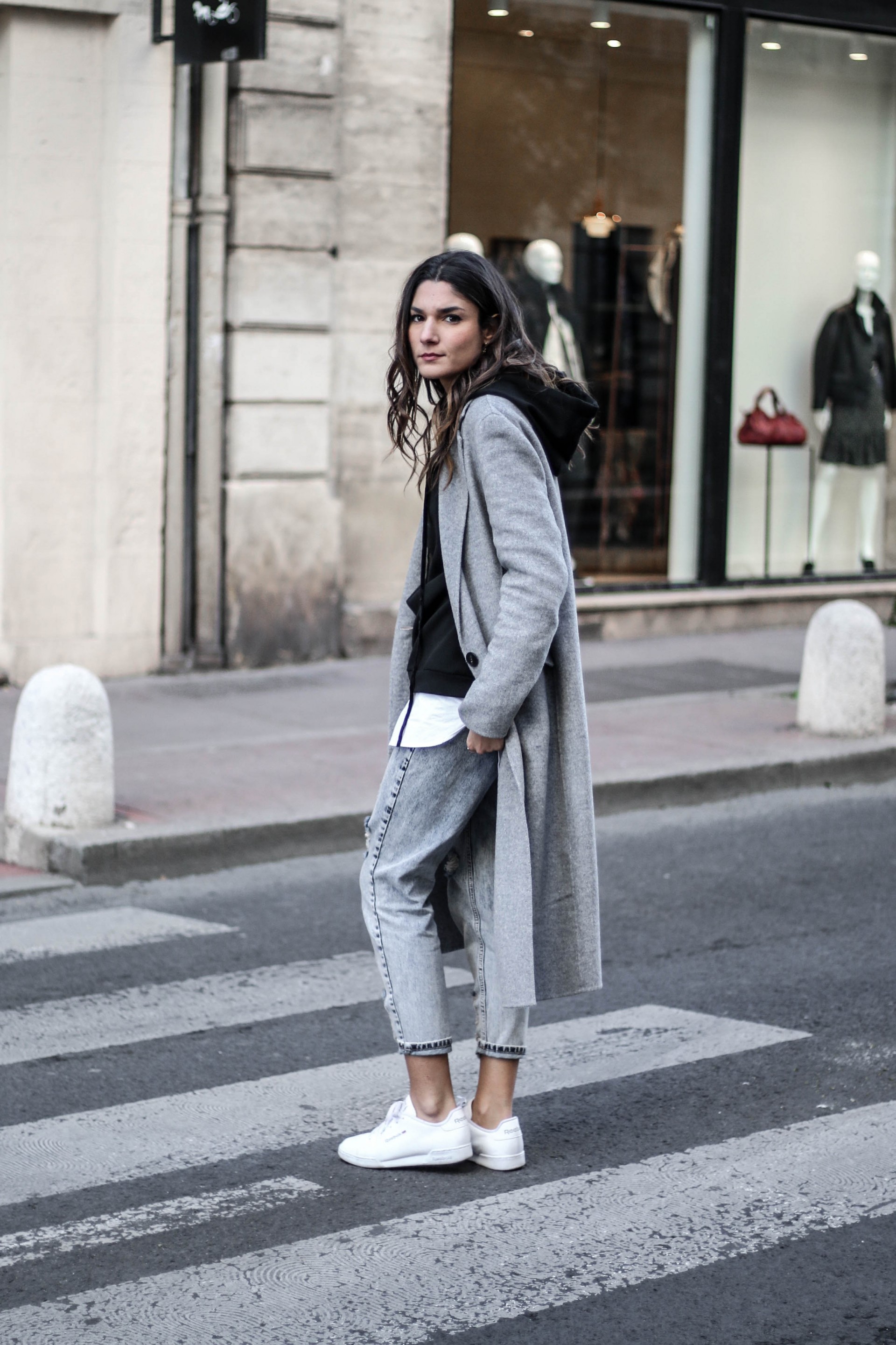 Look 2025 manteau gris